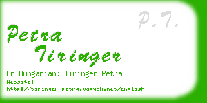 petra tiringer business card